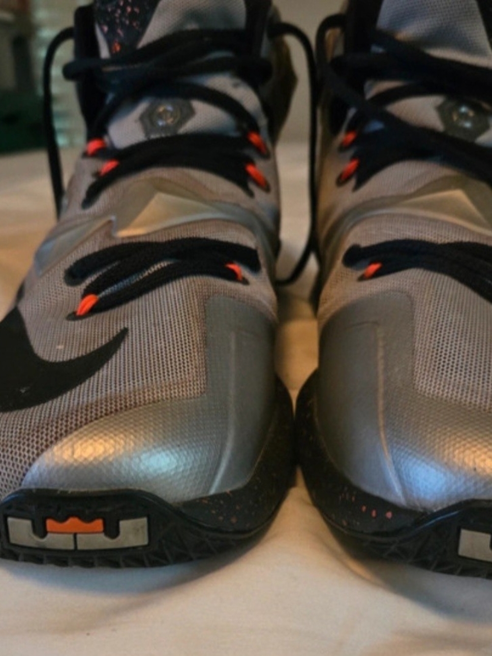 Nike Men’s Gray, Black and Orange Training Sneakers